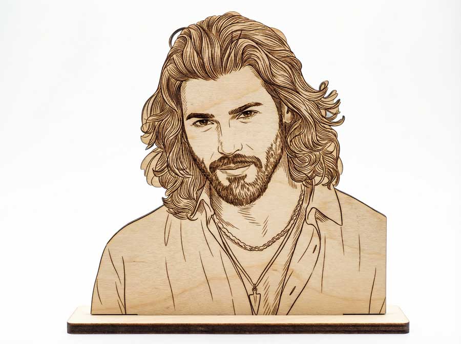 Can Yaman Ahşap Heykel